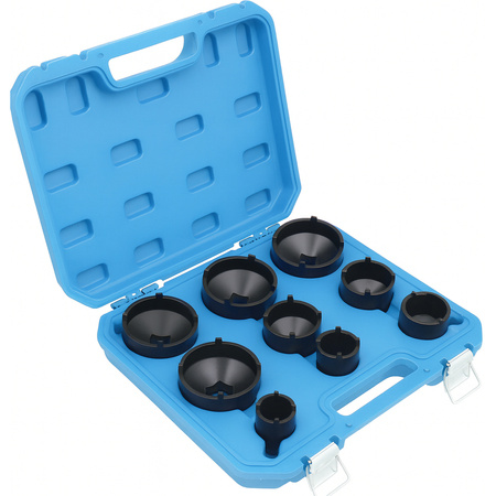 Zestaw nasadek do nakrętek rowkowych  9el.