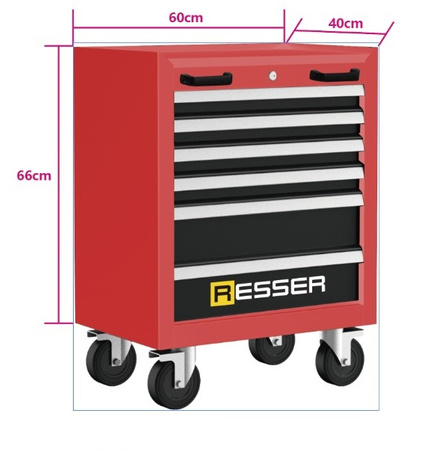 WÓZEK NARZĘDZIOWY SZAFKA 6 SZUFLAD DO MEBLI 07-6112