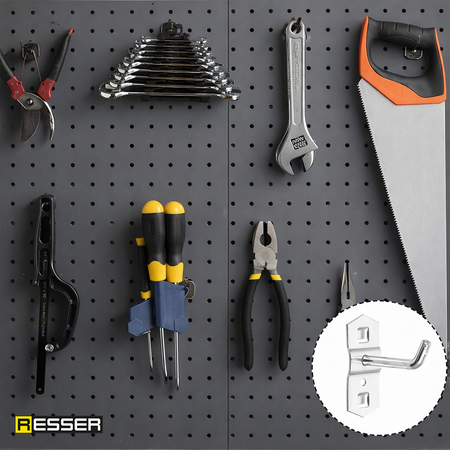 Hook for workshop furniture tool board, 100 mm x 6 mm, Resser