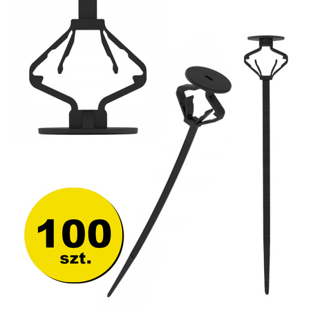 Opaska zaciskowa / spinka samochodowa ZipiZip – uniwersalny kołek montażowy 300w1, 100 szt.