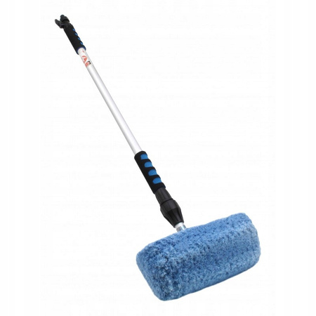 Telescopic brush for washing cars and solar panels, 1100–1680 mm, with valve, Resser