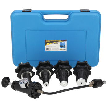 Tester szczelności układu chłodzenia z adapterami zestaw, 5 elementów