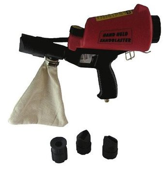 Sandblasting gun with bag