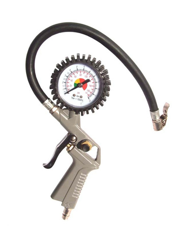 WHEEL INFLATOR PISTOL WITH PRESSURE GAUGE