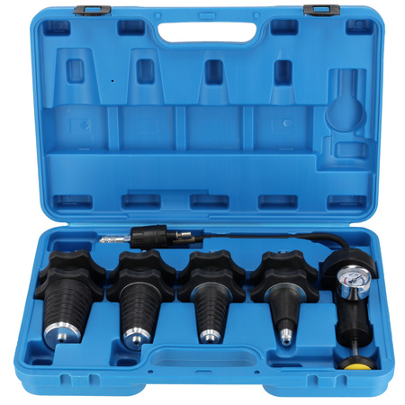 Tester szczelności układu chłodzenia z adapterami zestaw, 5 elementów