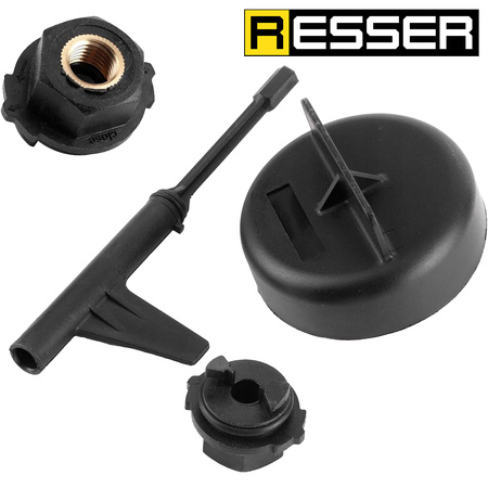 Adapter for oil change in 9G Tronic 725 Mercedes gearbox, 3 components, Resser