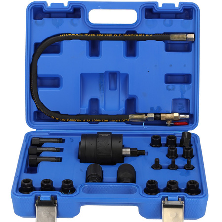 Pneumatic injector puller with adapters, 21-piece set, Resser
