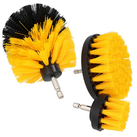 Cleaning brushes for drill, 3 pieces, Resser