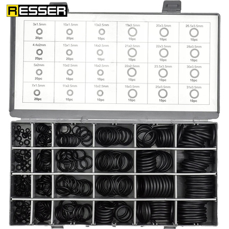 HNBR / SAE / METRIC waterproof O-rings, set of 900 pieces, Resser