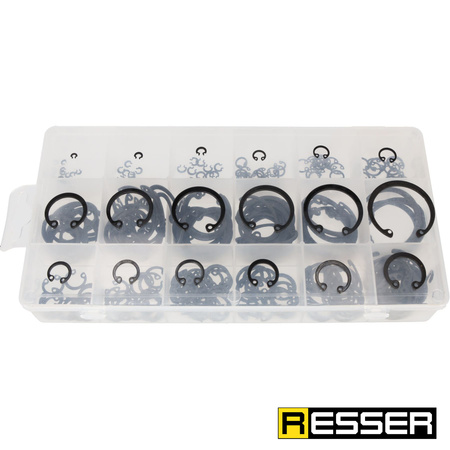 External ring set, 300 pieces, 3–32 mm, Resser