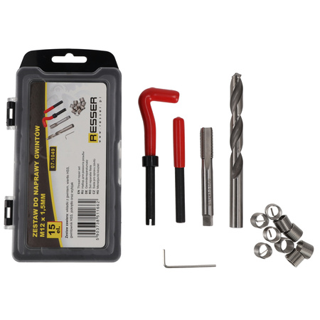 Zestaw do naprawy gwintów M12x1,5mm, Resser