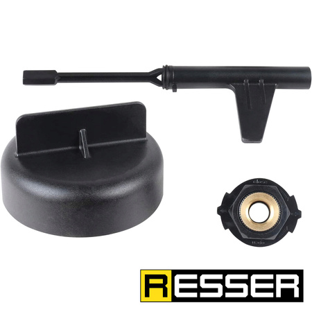 Adapter for oil change in 9G Tronic 725 Mercedes gearbox, 3 components, Resser