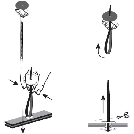 Opaska zaciskowa / spinka samochodowa ZipiZip – uniwersalny kołek montażowy 300w1, 10 szt.