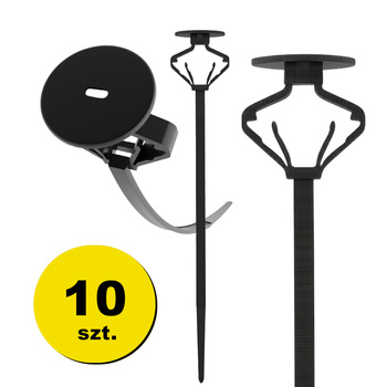 Opaska zaciskowa / spinka samochodowa ZipiZip – uniwersalny kołek montażowy 300w1, 10 szt.