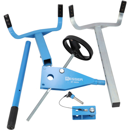 Hand-operated tester for checking suspension play, Resser