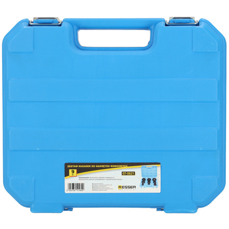 9-piece socket set for slotted nuts, Resser
