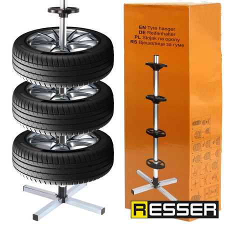 Tyre and wheel rack – universal hanger for 4 wheels